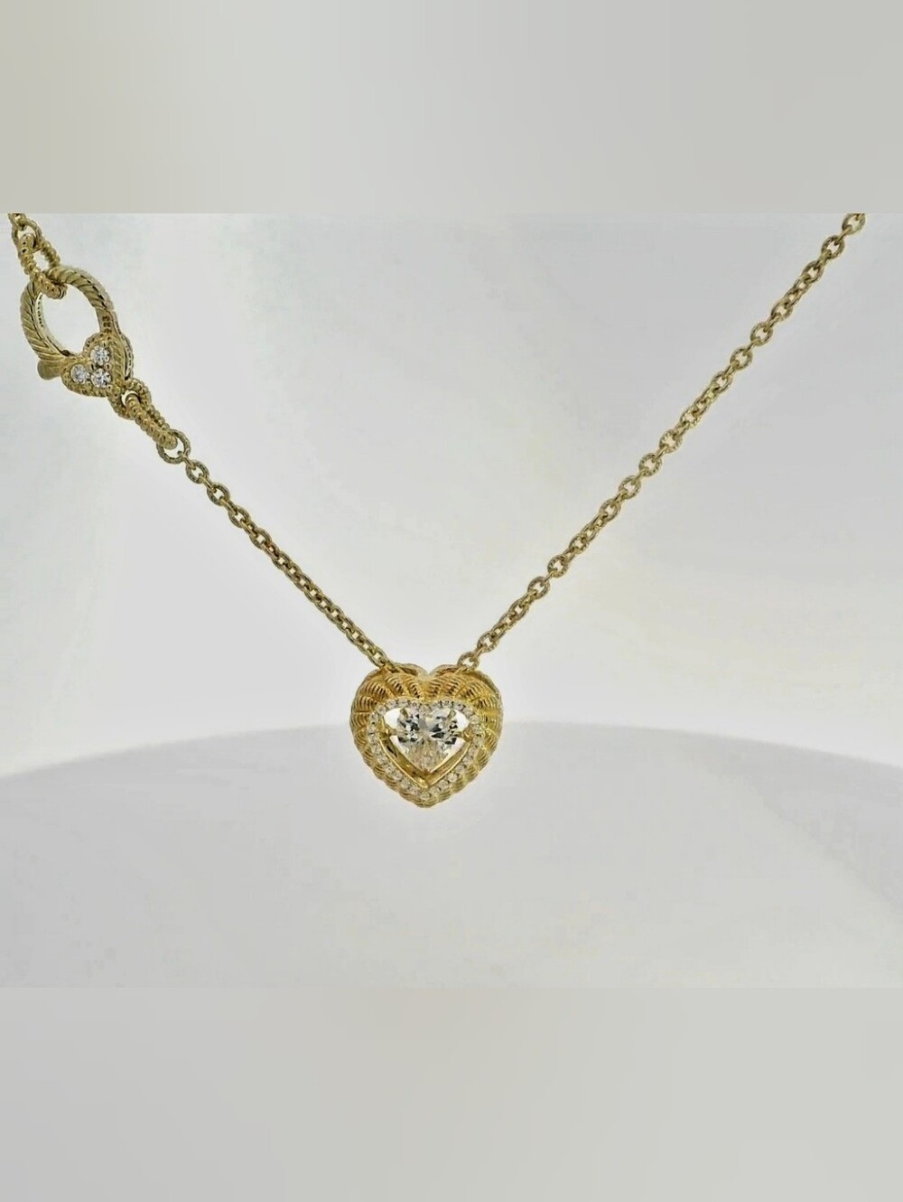 Judith Ripka Heart-shaped Twinkle Diamonique Pendant. Dancing Diamond. - Picture 13 of 14